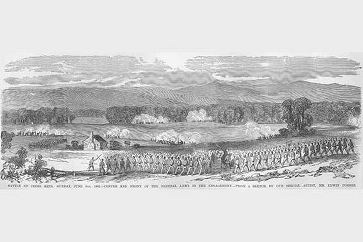 Battle of Cross Keys - by Frank Leslie