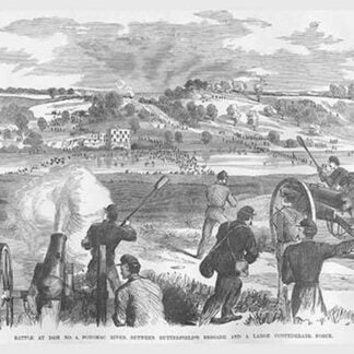 Battle of Dam #4 on the Potomac with Butterfield's Brigade by Frank Leslie