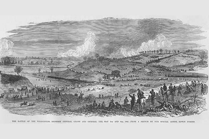 Battle of the Wilderness - Lee & Grant by Frank Leslie