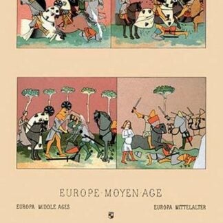 Battles of Thirteenth Century Europe by Auguste Racinet