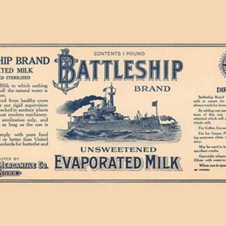Battleship Brand Unsweetened Evaporated Milk