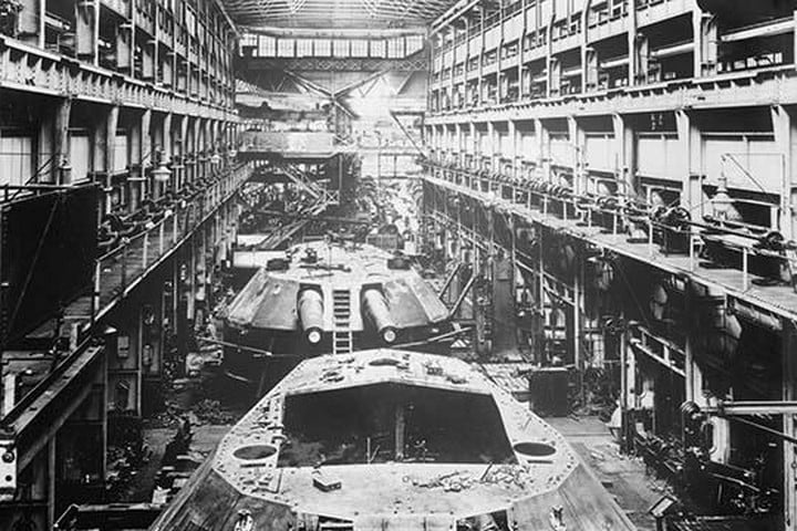 Battleship Turrets produced at Armstrong Works in England