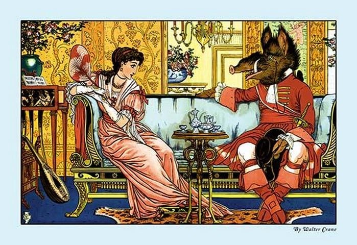 Beauty and the Beast - The Courtship by Walter Crane