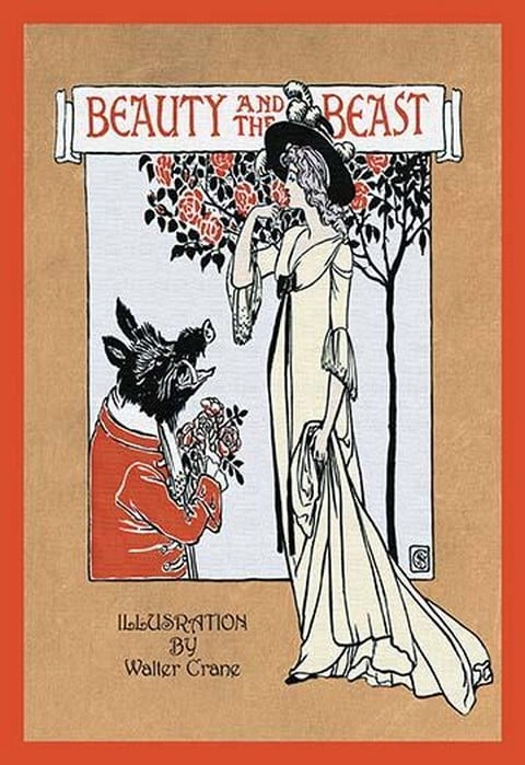 Beauty and the Beast (book cover) by Walter Crane