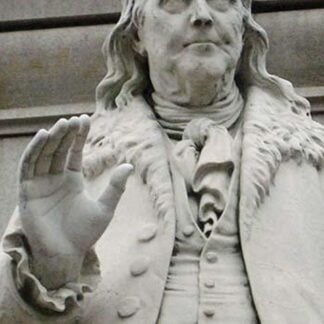 Ben Franklin statue at the Old Post Office Pavilion
