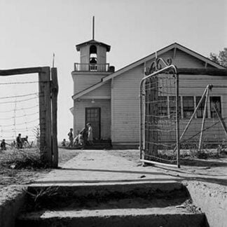 Bench Scool in Oregon by Dorothea Lange