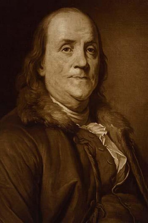 Benjamin Franklin in Fur Collar by Joseph-Siffrede Duplessis