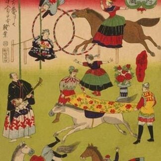 Big French circus on the grounds of Shokonsha (Yasukuni) shrine (Shokonsha keidai Furansu okyokuba [no] zu) by Utagawa Hiroshige