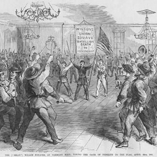 Billy Wilson's Zouaves take Oath at Tammany Hall by Frank Leslie