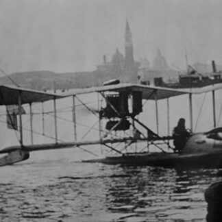 Biplane Land in the Canals of Venice; Captain Ginocchio's Airplane