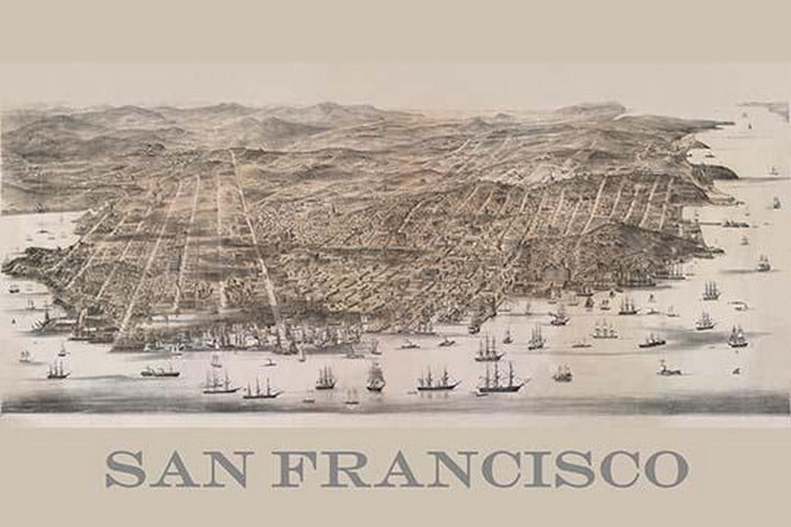 Birds Eye View of San Francisco by Robinson & Snow