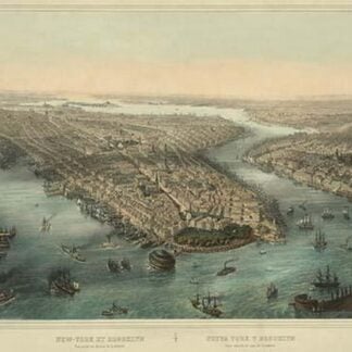 Birds-eye view of Manhattan