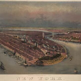 Birds-eye view of Manhattan