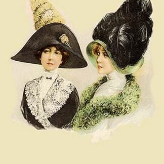 Black & Gold Feathered Hats