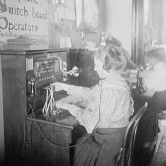 Blind Girls Operating Telephone Switchboard