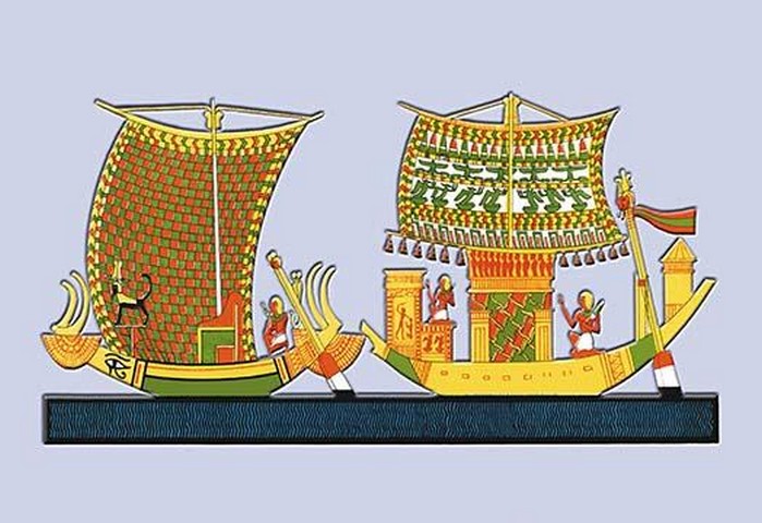 Boats from the Tomb of Ramses III at Thebes by John Gardner Wilkinson