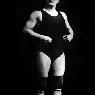 Bodybuilder in Wrestling Outfit and Knee Pads