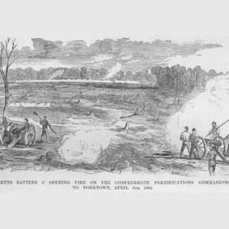 Bombardment of Yorktown by Martin's Massachusetts by Frank Leslie