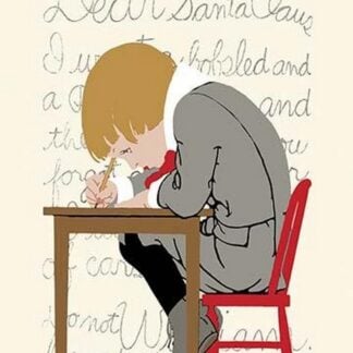 Boy Writes a Letter to Santa