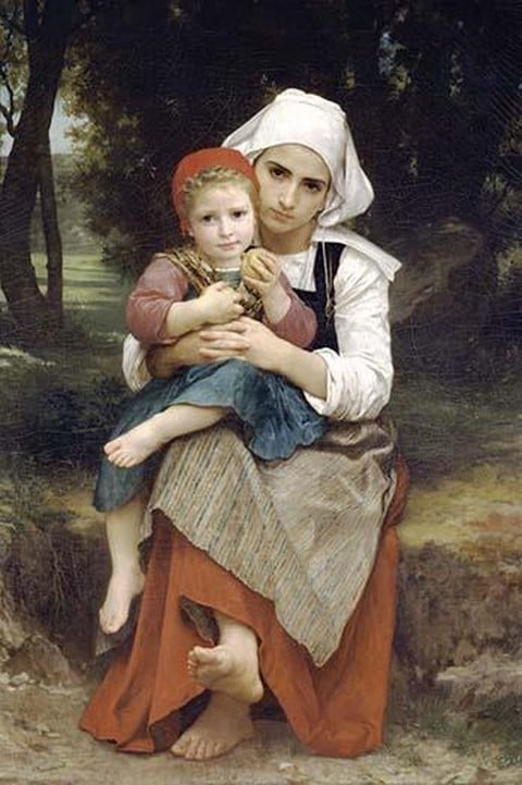 Breton Brother and Sister by William Bouguereau