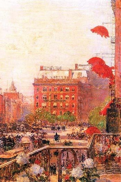 Broadway and Fifth Avenue by Frederick Childe Hassam