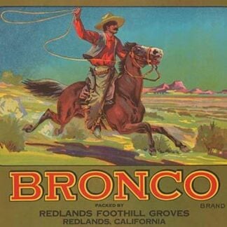 Bronco Brand Crate Label