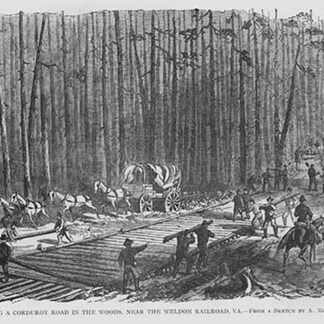 Building a Corduroy Road near Weldon