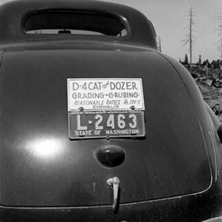 Bulldozer contractor's car by Dorothea Lange