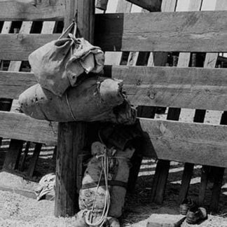 Bundles Against Cattle Corrals by Dorothea Lange