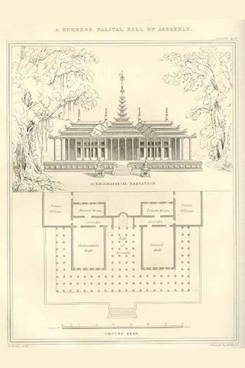 Burmese Palatial Hall of Assembly by Richard Brown