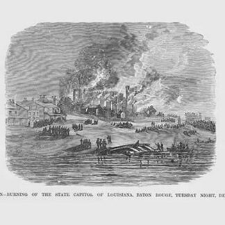 Burnside Burns Baton Rouge by Frank Leslie