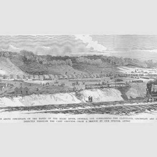 Camp Dennison on the Banks of the Miami River - Cincinnati & Columbus Railroad by Frank Leslie