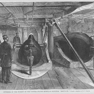 Cannons on the Monitor 'Montauk' by Frank Leslie