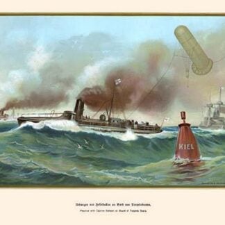 Captive Balloon On Torpedo Boats in Practice by G. Arnold