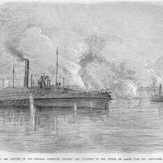 Capture of Federal Gunboats 'Sachem' & 'Clifton' by Frank Leslie