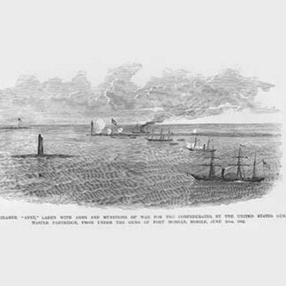 Capture of the British Steamer 'Anne' by Federal Gunboat 'Kanawha' by Frank Leslie