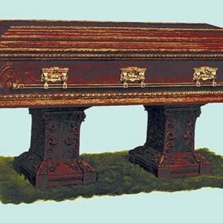 Casket with Golden Rails
