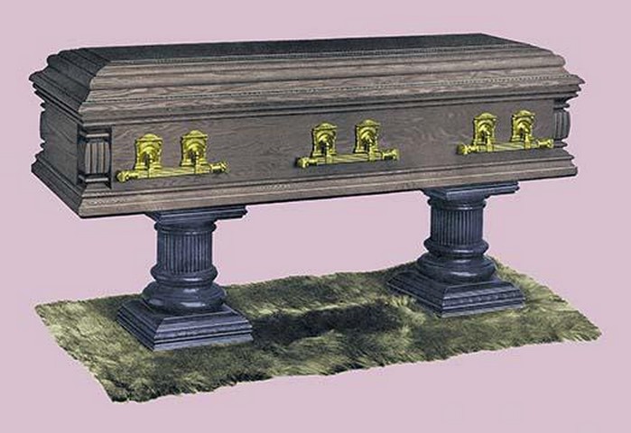 Casket with Marble Stand