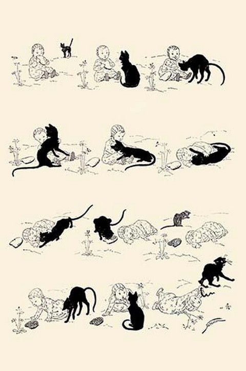 Cat and Baby by Theophile Alexandre Steinlen