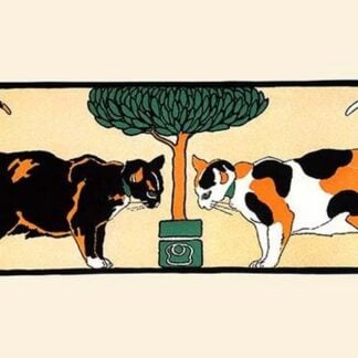 Cats by the Plant by Edward Penfield