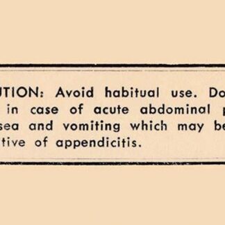 Caution: Avoid Habitual Use