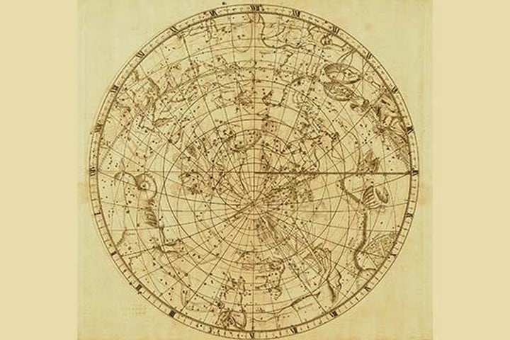 Celestial Map of the Mythological Heavens with Zodiacal Characters by Sir John Flamsteed #2