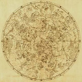 Celestial Map of the Mythological Heavens with Zodiacal Characters by Sir John Flamsteed