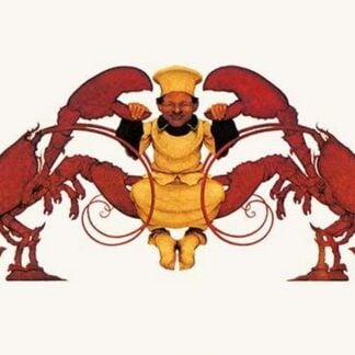 Chef and a Pair of Lobsters by Maxfield Parrish