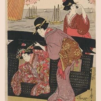 Cherry-Blossom Viewing at Goten-Yama (detail) by Kitagawa Utamaro