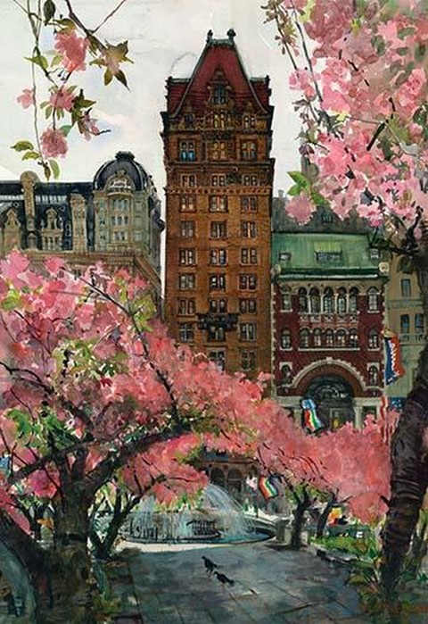 Cherry Blossoms by Noel Miles