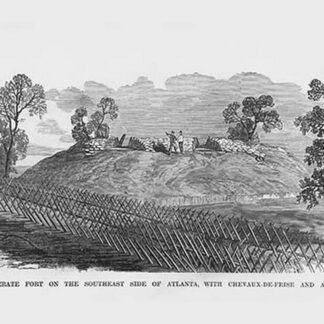 Chevaux de Frise & Abatis near Atlanta by Frank Leslie