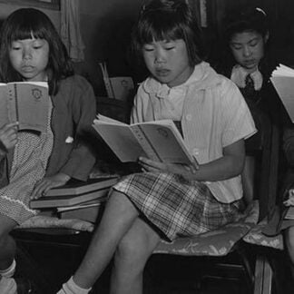 Children at Sunday school class by Ansel Adams