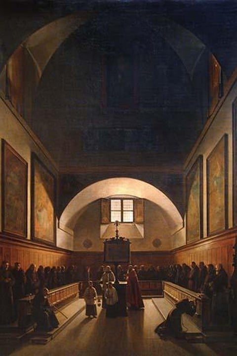 Choir of the Capuchin Church in Rome by Francois Marius Granet