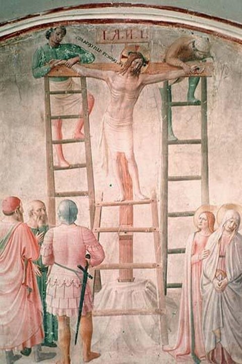 Christ Being Nailed to the Cross by Angelico by Fra Angelico